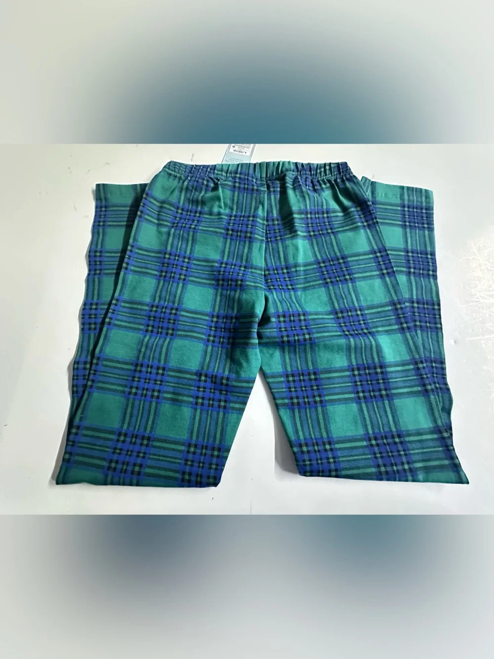 Cat & Jack Green and Blue Plaid Kids Leggings